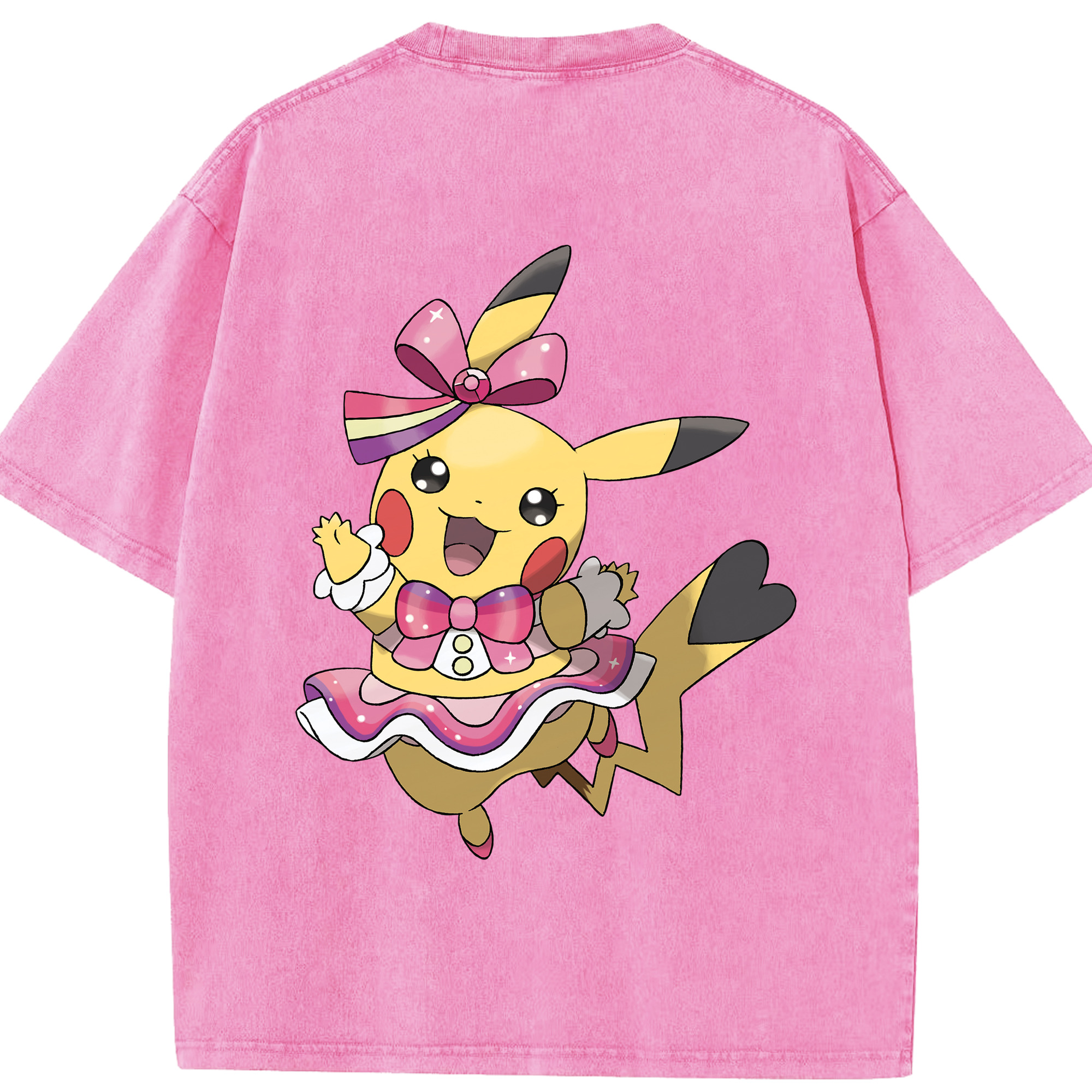 （画像用） ポケットモンスター Pokémon 綿100% ヴィンテージ風 半袖Tシャツ（背面プリント）